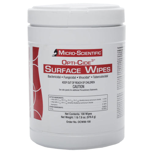 Micro-Scientific OCW06-100 Opti-Cide3 Disinfectant Wipes 6 Micro-Scientific OCW06-100 Opti-Cide3 Disinfectant Wipes 6